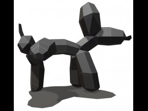 baloon dog pissing Modello 3D