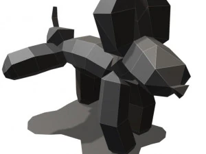 собака писает на воздушном шаре 3D Модель