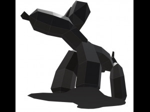 baloon dog pissing Modello 3D