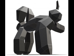 baloon dog pissing Modello 3D