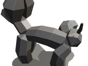 собака писает на воздушном шаре 3D Модель