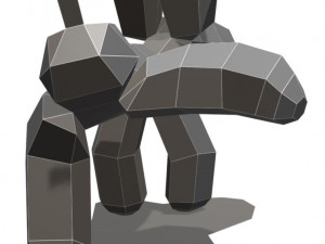 baloon dog pissing Modello 3D