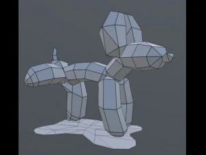 собака писает на воздушном шаре 3D Модель