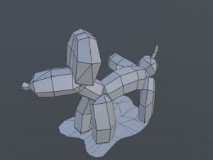 baloon dog pissing Modello 3D