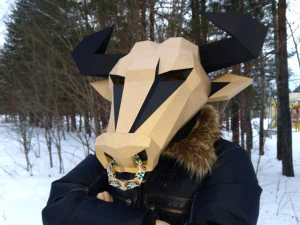 маска быка 3D Модель