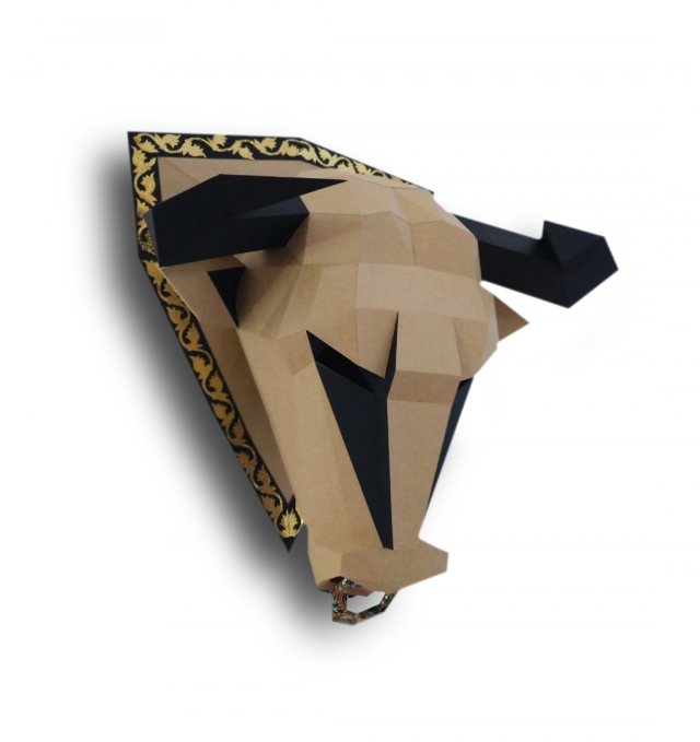 bull head trophy Modello 3D .c4d .max .obj .3ds .fbx .stl .blend 