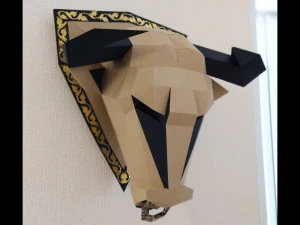 trofeo de cabeza de toro Modelo 3D