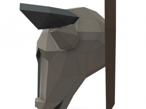 bull head trophy Modello 3D