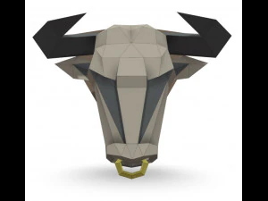 trofeo de cabeza de toro Modelo 3D