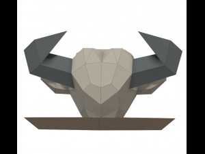 bull head trophy Modello 3D