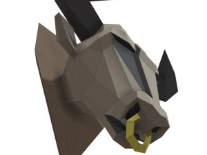 trofeo de cabeza de toro Modelo 3D