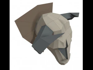 trofeo de cabeza de toro Modelo 3D