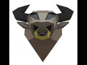 trofeo de cabeza de toro Modelo 3D