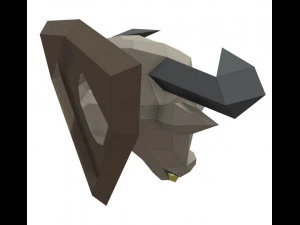 trofeo de cabeza de toro Modelo 3D