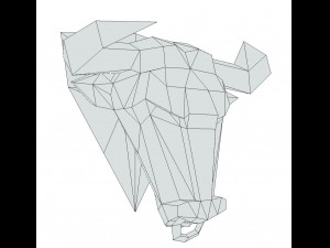 bull head trophy Modello 3D
