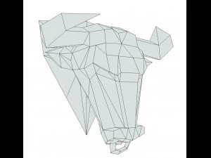 trofeo de cabeza de toro Modelo 3D