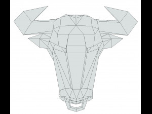 bull head trophy Modello 3D