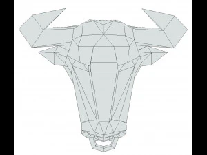 trofeo de cabeza de toro Modelo 3D