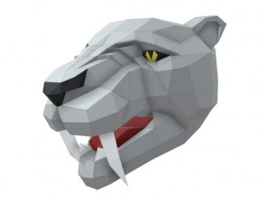 trophy saber-toothed tiger 3D Model