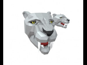 trophy saber-toothed tiger 3Dモデル