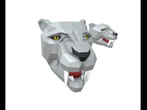 trofeo tigre dientes de sable Modelo 3D