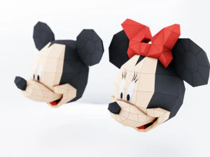 minnie mouse head trophy 3D Model