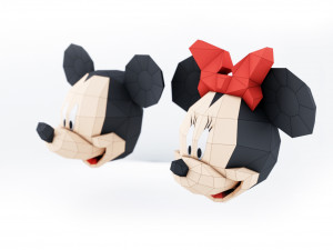 minnie mouse head trophy Modelo 3D