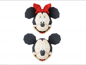 minnie mouse head trophy 3D Model