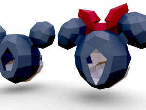 minnie mouse head trophy Modelo 3D