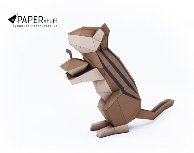 chipmunk 3D Model .c4d .max .obj .3ds .fbx .stl .blend 