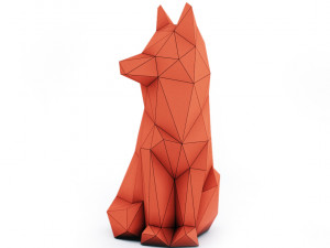 fox lowpoly Modelo 3D