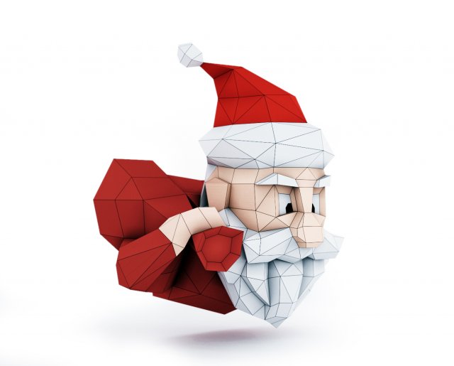 santa claus 3D Model .c4d .max .obj .3ds .fbx .stl .blend 