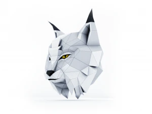 lynx trophy head 3D Model