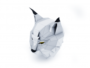 lynx trophy head 3D Model