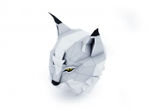 lynx trophy head 3D Model