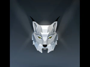 lynx trophy head 3D Model