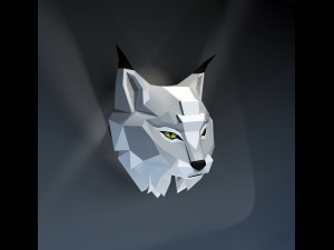 lynx trophy head 3D Model
