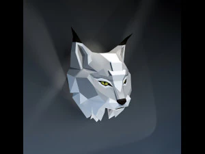 lynx trophy head 3D Model