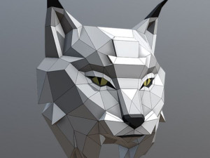 lynx trophy head 3D Model