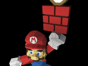 mario bros trophy Modello 3D