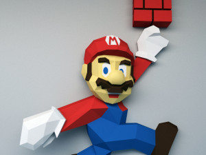 mario bros trophy Modello 3D