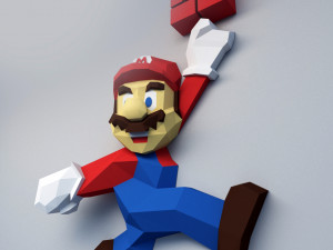 mario bros trophy Modello 3D