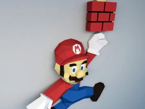 mario bros trophy 3D Model