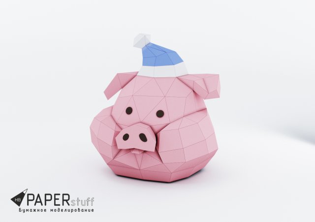 pig head from gravity falls 3D Model .c4d .max .obj .3ds .fbx .stl .blend 