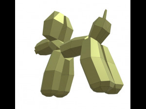 balloon dog stay 3D Model