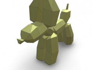 balloon dog stay 3D Model