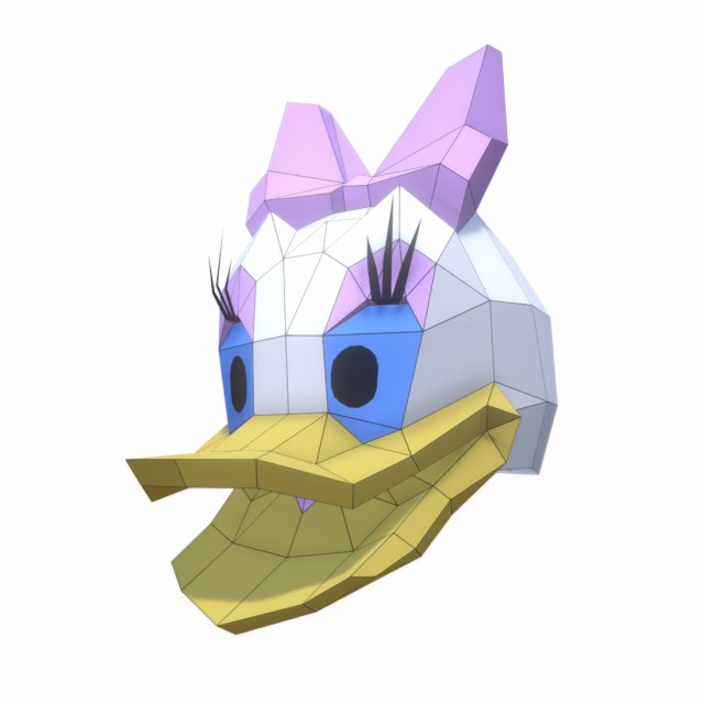 daisy duck 3D 模型 .c4d .max .obj .3ds .fbx .stl .blend 