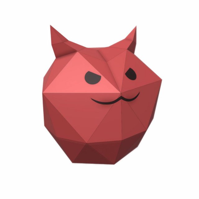 devil cat lamp 3D Model .c4d .max .obj .3ds .fbx .stl .blend 