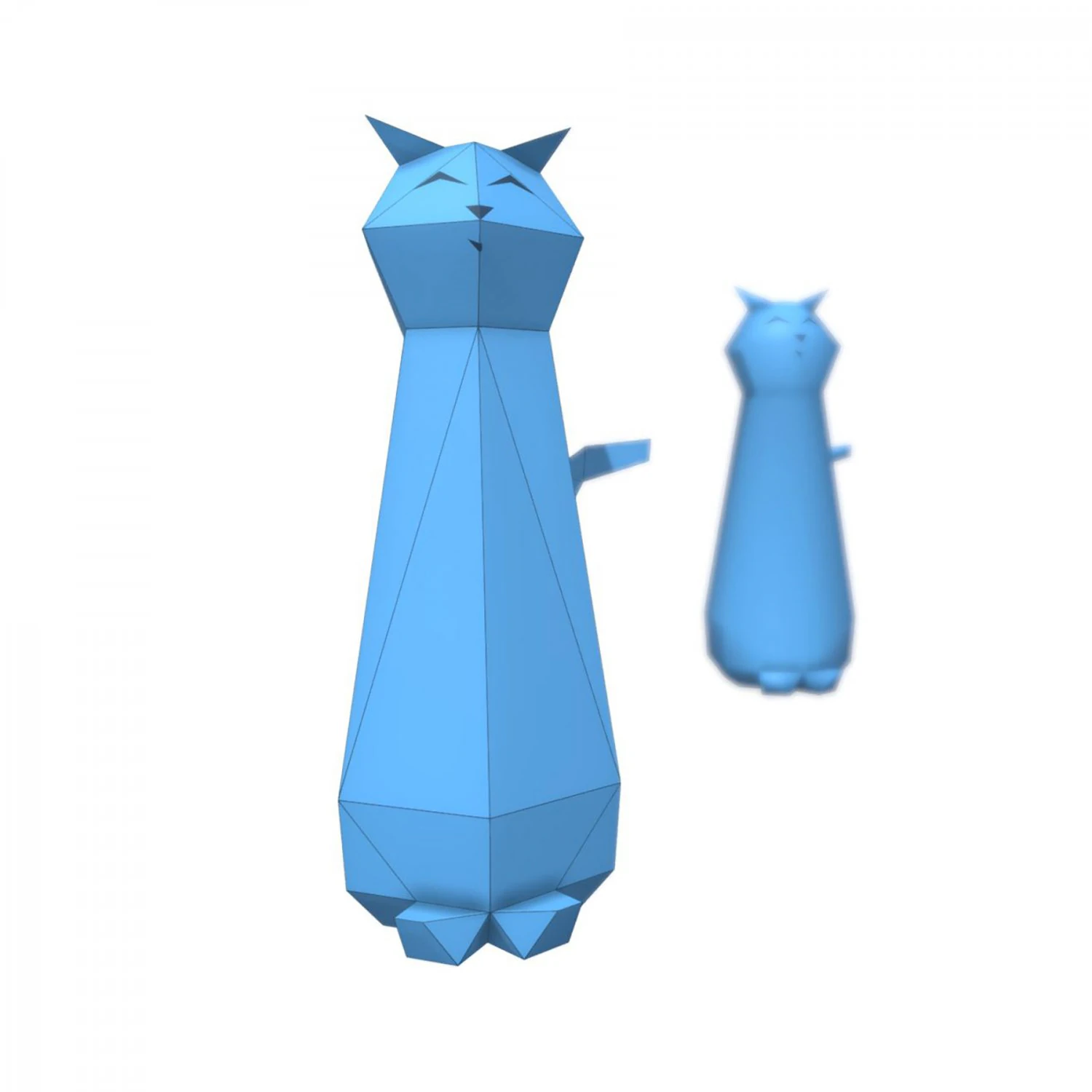 tall kind cat lamp 3D Model .c4d .max .obj .3ds .fbx .stl .blend 
