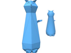 uzun boylu t&uuml;r kedi lambası 3D Model